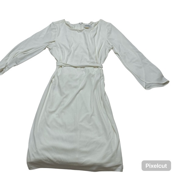 Calvin Klein Dresses & Skirts - Calvin Klein Women’s Cream Long Sleeve Dress Size 2